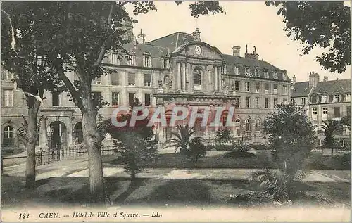 Ansichtskarte AK Caen Hotel de Ville et Square