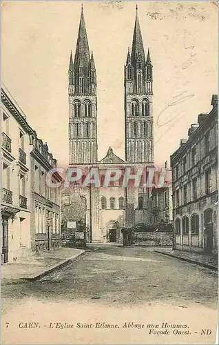 Ansichtskarte AK Caen L'Eglise Saint-Etienne Abbaye aux Hommes Facade Ouest