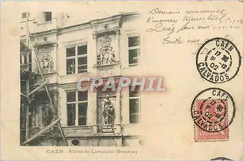 Ansichtskarte AK Caen Hotel de Levalois (Bourse) (carte 1900)