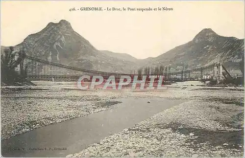 Ansichtskarte AK Grenoble Le Drac le Pont suspendu et le Neron