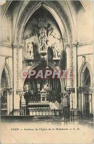 Cartes postales Caen Interieur de l Eglise de la Maladrerie