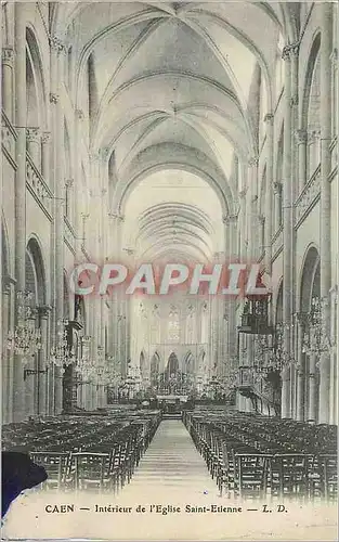 Cartes postales Caen Interieur de l Eglise Saint Etienne