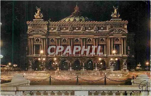 Cartes postales moderne Paris et ses Merveilles Le theatre de l Opera vu de nuit