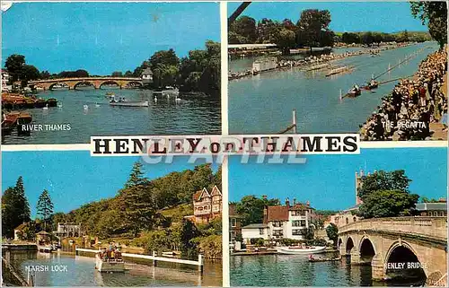 Cartes postales moderne Henley on Thames River Thames The regatta Marsh lock