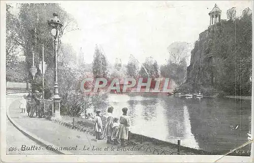 Ansichtskarte AK Buttes Chaumont Le Lac et le Belvedere