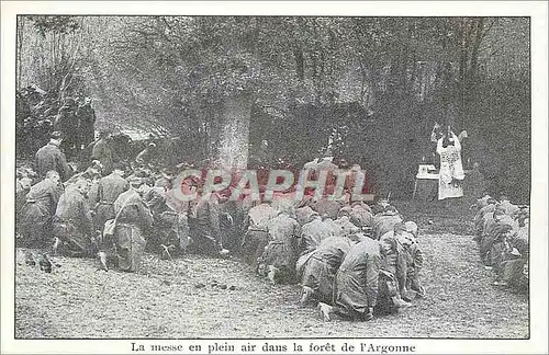 REPRO La messe en plein air dans la foret de l Argonne Militaria