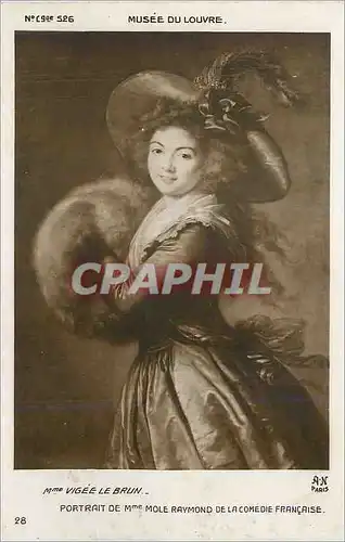 Cartes postales Musee du Louvre Mme Videe Le Brun Portrait de Mme Mole Raymond de la Comedie Francaise