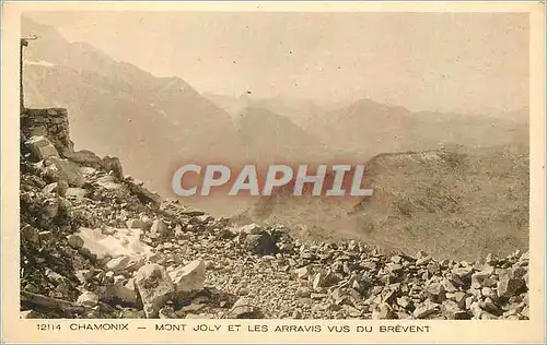 Cartes postales Chamonix Mont Joly et les Arravis vus de Brevent