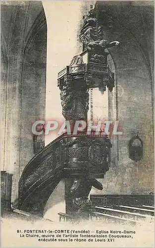 Cartes postales Fontenay le Comte Vendee Eglise Notre Dame La Chaire