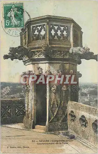Cartes postales Nevers Cathedrale St Cyr Courenment de la Tour