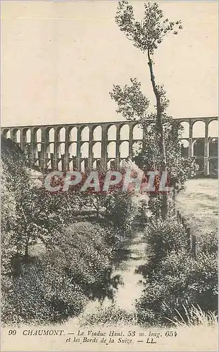 Ansichtskarte AK Chaumont Le Viaduc et les Bords de la Suize