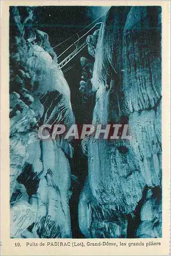 Cartes postales Puits de Padirac Lot Grand Dome les grands piliers