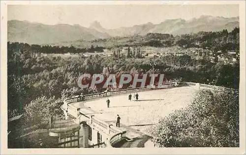 Ansichtskarte AK Pau L Esplanade et la Chaine des Pyrenees