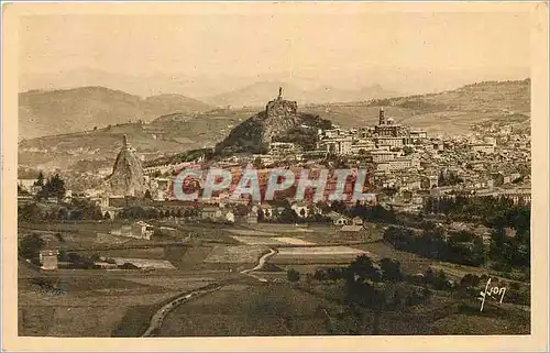 Ansichtskarte AK Le Puy Haute Loire Vue panoramique de la Ville prise de la Cote Rochearnaud