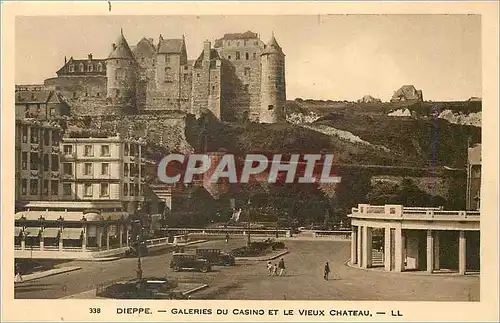 Cartes postales Dieppe Galeries du Casino et le vieux Chateau