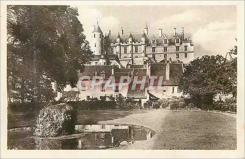 Cartes postales Loches Le Chateau vu du Square