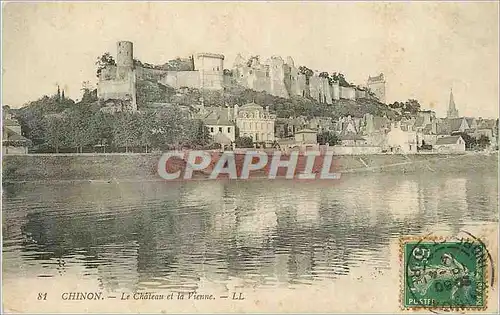 Cartes postales Chinon Le Chateau et la Vienne