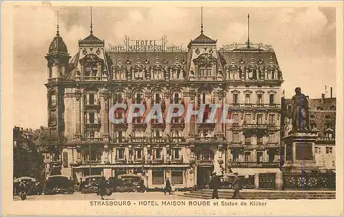 Ansichtskarte AK Strasbourg Hotel Maison Rouge et Statue de Klaber