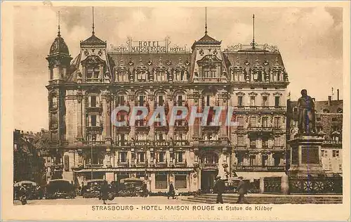 Cartes postales Strasbourg Hotel Maison Rouge et Statue de Klaber