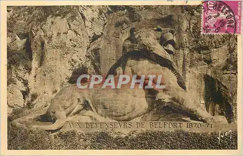 Ansichtskarte AK Belfort Territoire de Le Lion Oeuvre de Bartholdi
