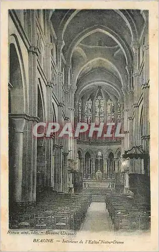 Cartes postales Beaune Interieur de l Eglise Notre Dame