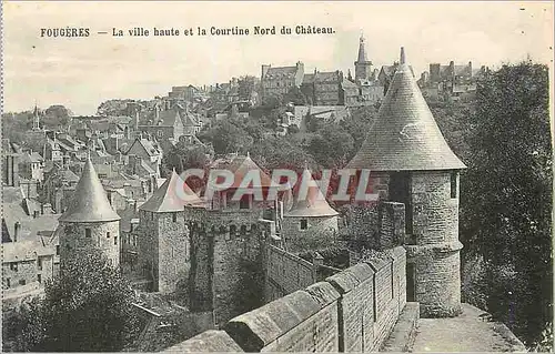 Cartes postales Fougeres La ville haute et la Courtine Nord du Chateau