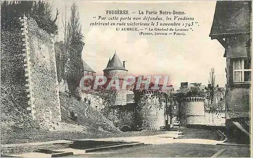 Ansichtskarte AK Fougeres La Porte Notre Dame