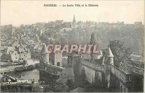 Ansichtskarte AK Fougeres La haute Ville et le Chateau