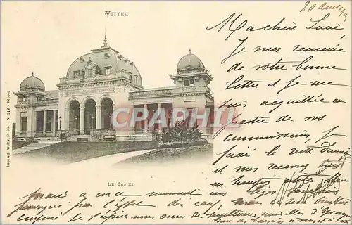 Cartes postales Vittel Le Casino (carte &900� Cachet de l'etablissement
