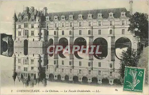 Ansichtskarte AK Chenonceaux Le Chateau La Facade Occidentale