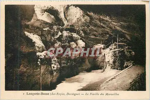 Cartes postales Laugerie Basse Les Eyzies Dordogne La Fouille des Marseilles