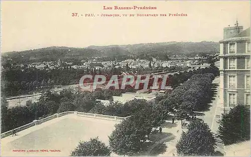 Cartes postales Pau Jurancon vu du boulevard des Pyrenees