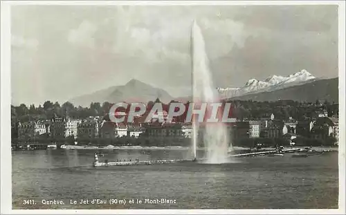 Cartes postales moderne Geneve Le Jet d Eau et le Mont Blanc