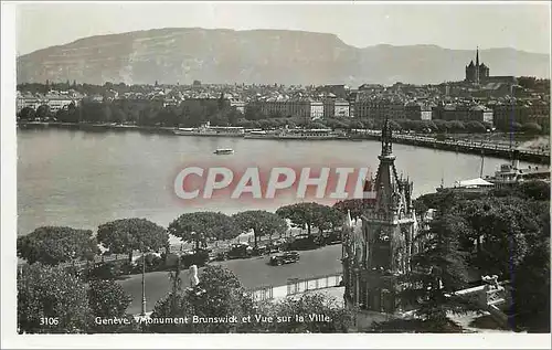 Cartes postales moderne Geneve Monument Brunswick et vue sur la Ville