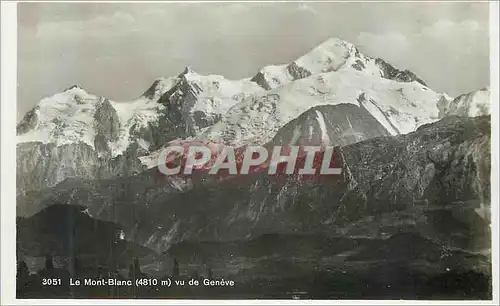 Cartes postales moderne Le Mont Blanc vu de Geneve