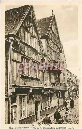 Cartes postales Beauvais Maison aux Faiences Rue de la Manufacture Nationale