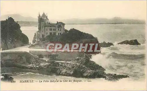 Ansichtskarte AK Biarritz La Villa Belza et la Cote des Basques