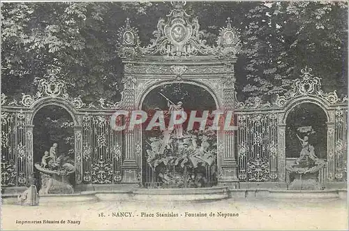 Cartes postales Nancy Place Stanislas Fontaine de Neptune