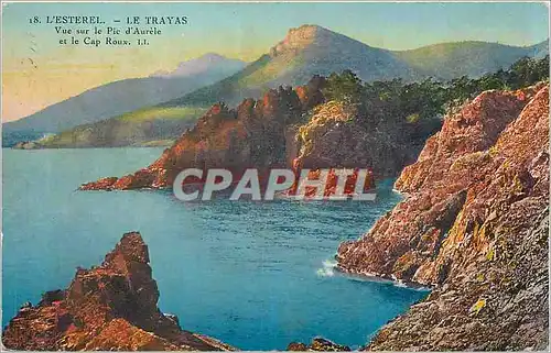 Cartes postales L Esterel Le Trayas Vue sur le Pic d Aurele et le Cap Roux
