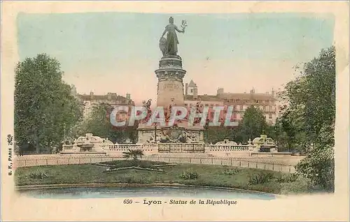 Cartes postales Lyon Statue de la Republique