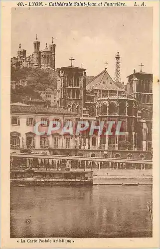 Cartes postales Lyon Cathedrale Saint Jean et Fourviere