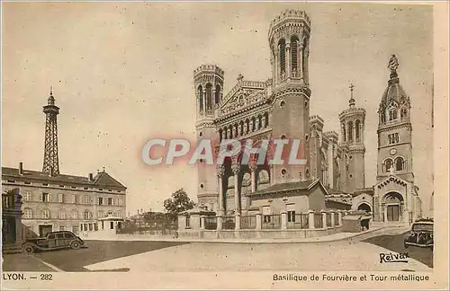 Ansichtskarte AK Lyon Basilique de Fourviere et Tour metallique