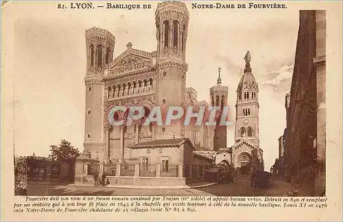 Cartes postales Lyon Basilique Notre Dame de Fourviere