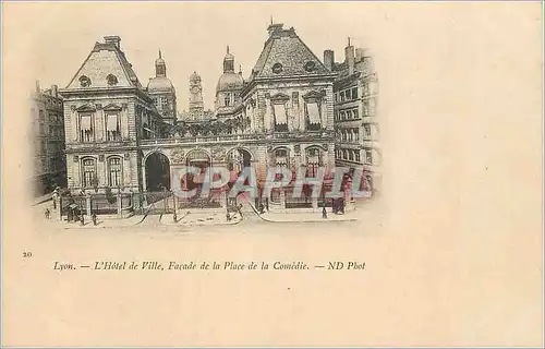 Ansichtskarte AK Lyon L Hotel de Ville Facade de la Place de la Comedie (carte 1900)