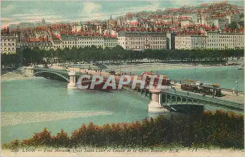 Cartes postales Lyon Pont Morand Quai Saint Clair et Coteau de la Croix Rousse Tramway