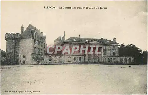 Ansichtskarte AK Alencon Le Chateau des Ducs et le Palais de Justice
