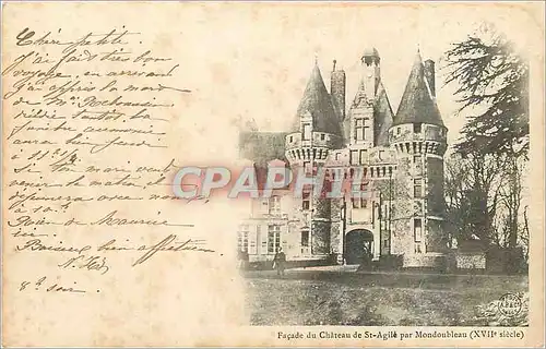 Cartes postales Facade du Chateau de St Agile par Mondoubleau (carte 1900)