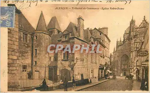 Cartes postales Alencon Tribunal de Commerce Eglise Notre Dame