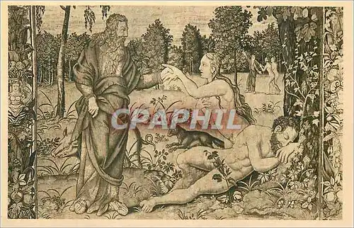 Cartes postales Chateau de Langeais Tapisserie du XVI Creation de la femme