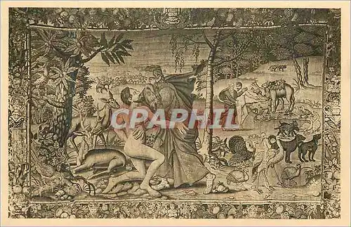 Cartes postales Chateau de Langeais Tapisserie du XVI Creation de l homme